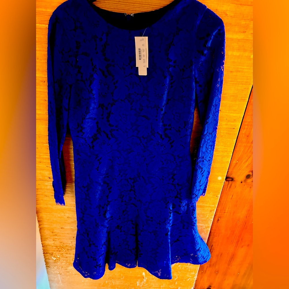 Cobalt blue JCrew lace dress. Never worn.